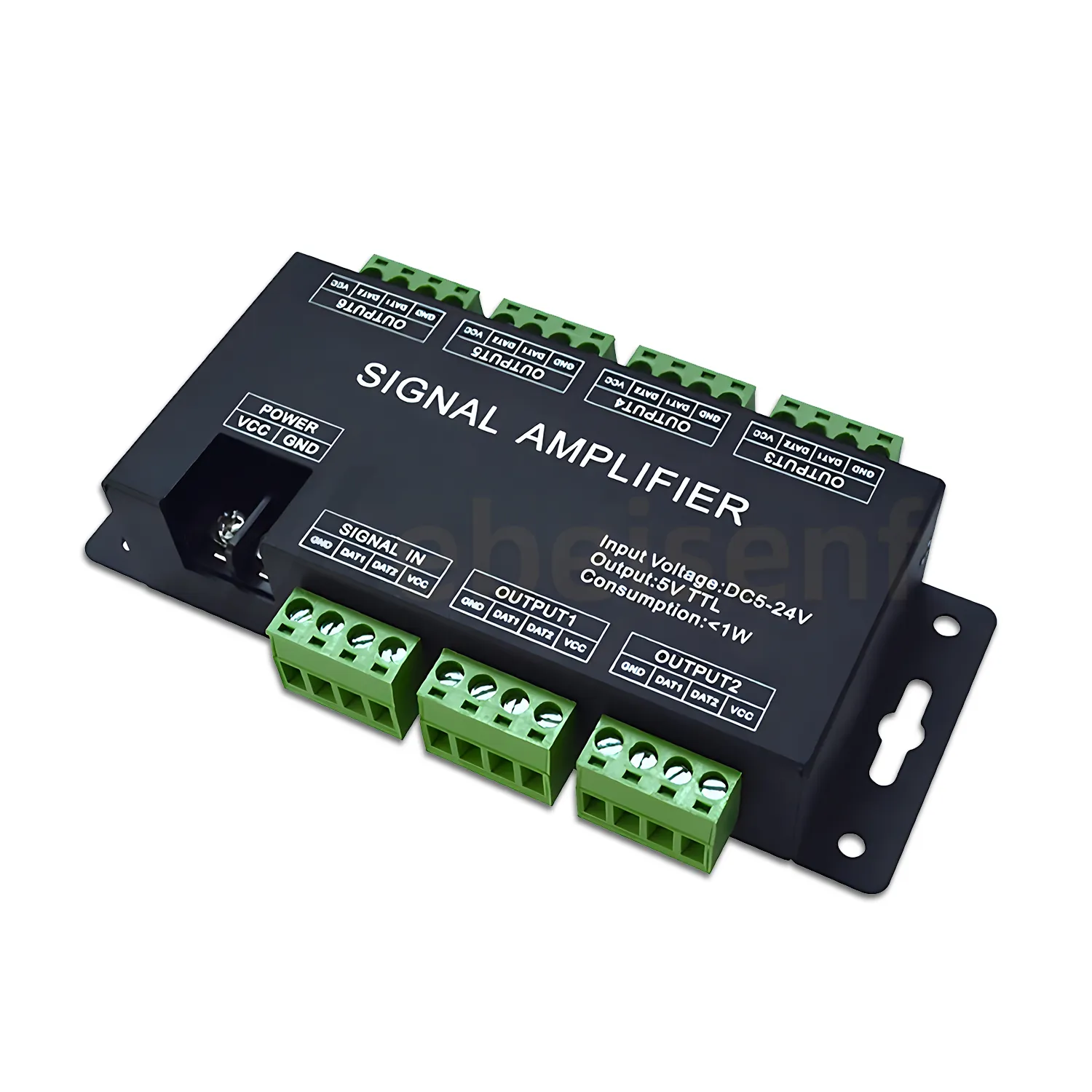 Amplificador de señal SPI TTL 6CH para WS2812B WS2811 WS2813 Pixel RGB LED Strip repetidor de señal direccionable Dream Color Tape