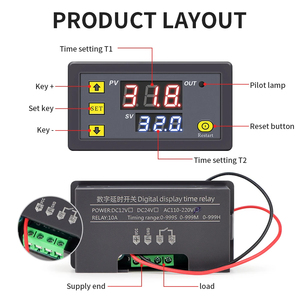 Digital Time Relay Module <strong>Timer</strong> LED <strong>Display</strong> W3230 Thermostat Heating Cooling <strong>Control</strong> Instrument