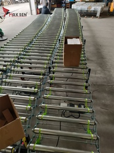 MAXSEN Cajas de Cartón Camión Carga Descarga Dos Direcciones Transportador de Rodillos del Sistema Transportador Motorizado y Flexible