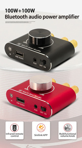 Placa amplificadora estéreo X100H 100W 12/24V altavoz amplificador de Audio BT 5,1 AUX USB u-disk Módulo de amplificación de entrada Control de aplicación - Product Image 5