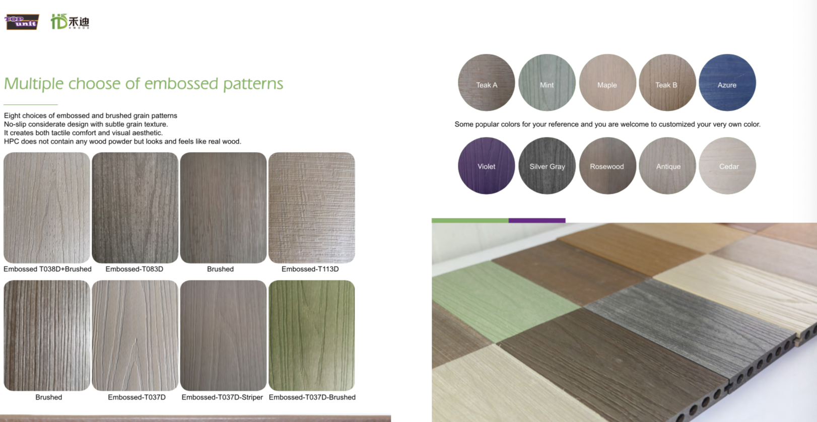high quality wholesale nature fibre  Eco-friendly  Anti- Warp Wood Plastic Composite WPC outdoor Decking Flooring