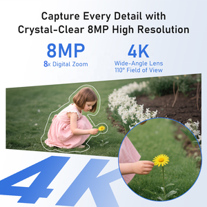 Sistema de cámara de seguridad UHD 4K Panel solar de 3W IP65 Alarma inalámbrica impermeable Reconocimiento de movimiento AI gratuito Visión nocturna de gran angular - Product Image 3