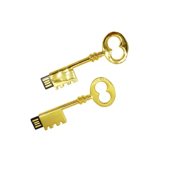 Benzersiz altın anahtar USB sopa 4GB 8GB Disk tuşu USB Flash bellek 16GB kalem sürücü 32GB bellek yaratıcı USB