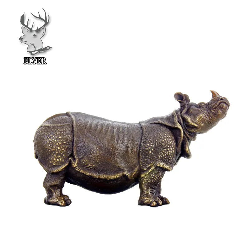 2019 personalizado bronze stroceros escultura de bronze de grande tamanho estátua de rhinoceros para venda