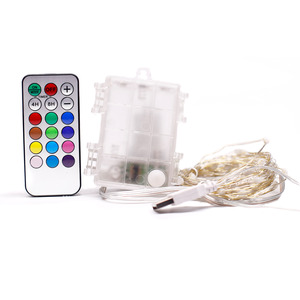 USB & Battery Powered Double Mode RGB Remote Controller Dream Color 8 Function 12 Colors Timer Control LED String Fairy Light - Product Image 1