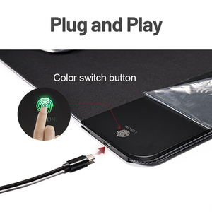 Kablosuz şarj RGB oyun Mouse Pad ekstra büyük Mousepad kaymaz kauçuk taban bilgisayar klavye matı ev ofis için - Product Image 6