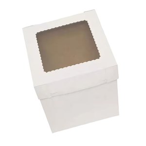 Özel kağıt kutu hediye paketleme salata kağıt kutusu doğum günü yemeği öğle yemeği Take Away yiyecek kutusu ile yemek için PET pencere - Product Image 2