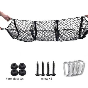Elastik araba kamyon örgü depolama Net kanca ile gerilebilir organize oto araba gövde - Product Image 2
