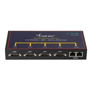 Seriell-Ethernet-Konverter-Server gerät mit 4 Ports (RS232, RS485, RS422) mit industrieller Schalttafel einbau - Product Image 1