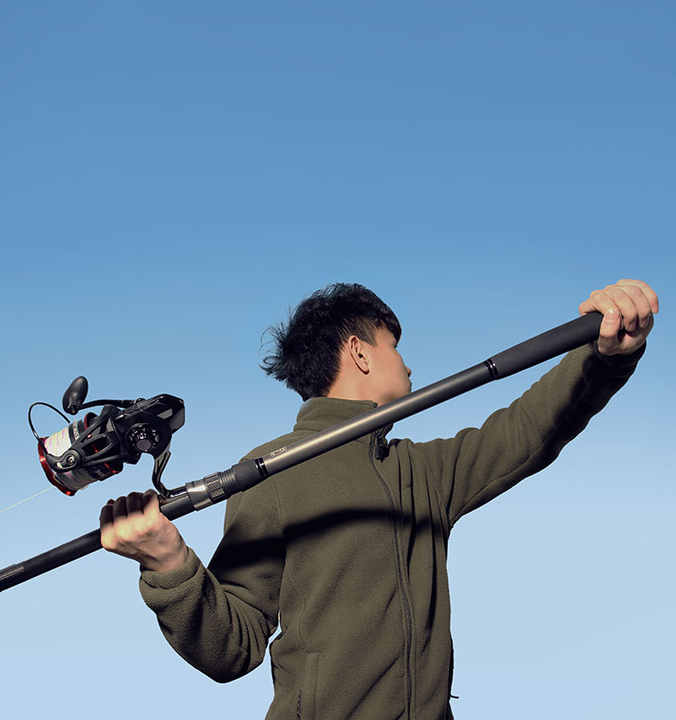 CHILENT High Quality Carbon Spinning Rod 2.1m-5.4m Super Light 5/6/7/8 Sections Telescopic Long Handle Carbon Fiber Fishing Rod
