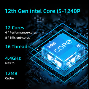 ビジネスミニPCIntel Alder Lakeプロセッサーi5 1240P Win11 Linux PCゲーミング16GBDDR4 NVMeUSB3.2タイプCDPミニコンピューター - Product Image 2