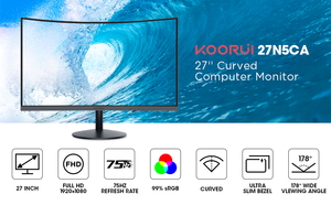 KOORUI Wholesale 27 Inch <strong>Lcd</strong> <strong>Monitor</strong> Office Desktop <strong>Computer</strong> <strong>Monitor</strong> for Pc Curved <strong>Monitor</strong> Frameless Pc <strong>Display</strong> - Product Image 3