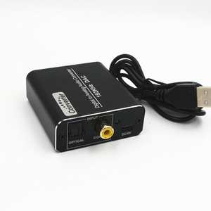 Convertidor de Audio Digital Coaxial óptico a analógico, 192 khz, DAC, Digital SPDIF Toslink A Adaptador de Audio estéreo analógico L/R