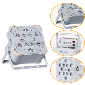 12x18w 24000mAh güçlü pil up aydınlatma kablosuz DMX LED düz Par düğün olay için parti için UV UV led ışık DJ parti - Product Image 3