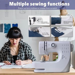 China Portable Mini Clothing Sewing <strong>Machine</strong> 12 Built-in Stitches <strong>Multi</strong>-<strong>function</strong> Household Sewing <strong>Machine</strong> for Clothes - Product Image 4