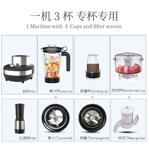 เครื่องปั่นแบบพกพาพร้อมฝาปิดเครื่องปั่นผสมความเร็วสูง - Product Image 3
