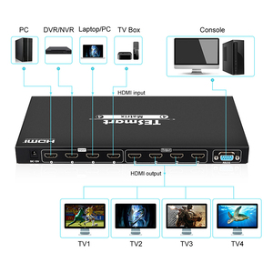 TESmart Matrix HDMI Switch 4K @ 30Hz HD Matrix Switcher 4 in 4 Out matrice HDMI con telecomando IR per proiettore PC PS4 - Product Image 4