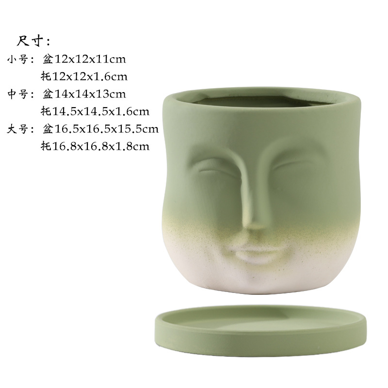 Man jumping eyes avatar gradient olive green