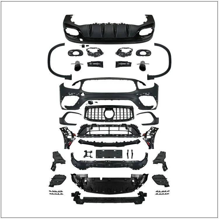 Kit carrosserie pour Mercedes Benz Classe GLB X247 2020 + Changement vers GLB35 AMG avec pare-chocs avant et arrière avec calandre X247 GLB AMG35