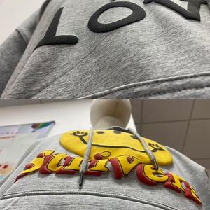 中国卸売100% コットンラウンドネック3DパフプリントtシャツホワイトプレーンプラスサイズフォームプリントTシャツメンズTシャツ
