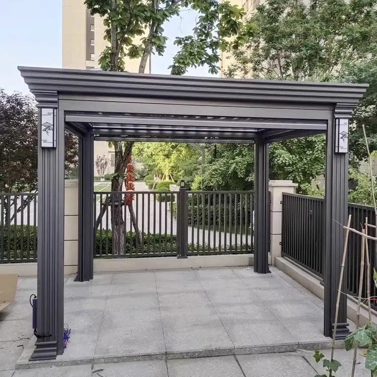 Gran oferta, pérgola de techo exterior de aluminio de alta calidad, persiana impermeable personalizable, Gazebo, arcos hechos a mano, puente de cenadores