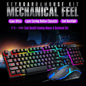 CJ16 Q305S Gaming Wired Keyboard and Mouse Combo Computadora Retroiluminación No mecánica PC Desktop Wired Gaming Keyboard Set - Product Image 2