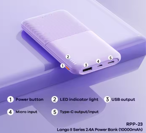 便携式充电器电源组-2.4A 10000毫安时超薄便携式22.5W PD20W快速充电外部电池组 - Product Image 2