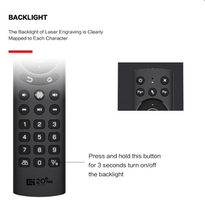 2021 yeni Mini 2.4g kablosuz hava fare uzaktan kumanda G20s Pro arkadan aydınlatmalı ve ses kontrolü - Product Image 5