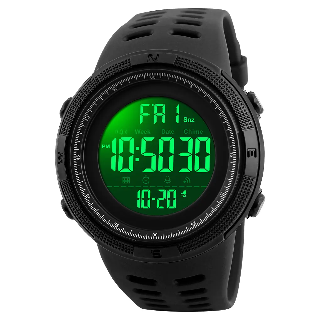 Groothandel Skmei 1251 Goedkope Chinese Elektronische Horloges Voor Mens Wrist Waterdicht Jongen Mode Digitale Lichtgevende Sport Heren Horloge