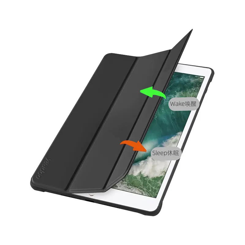 Gaya terbaik pelindung tahan Guncang 3 lipat kulit casing pena slot penutup tablet pintar ipad 10.2 10.5 untuk kantor belajar bermain game