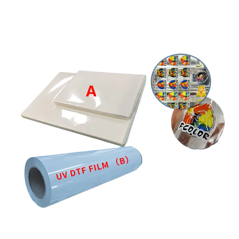 Uv Dtf Overdracht Film Papier A3/A4 100 Vellen A/B Film Dtf Film Stickers Uv Dtf Afdrukken Voor Diy Op Glas Leer Metaal