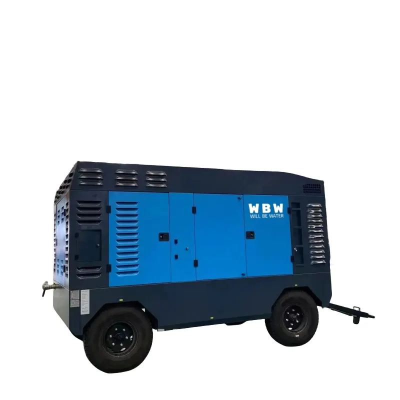 מדחס אוויר בורג מדחס 16bar 600cfm נייד מדחס מנוע דיזל מדחס