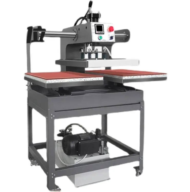 Macchina pneumatica automatica della pressa di calore della doppia stazione macchina semiautomatica di sublimazione del trasferimento di calore della maglietta di grande formato