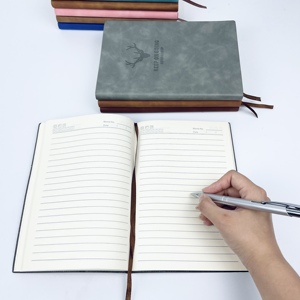 A5 notu ile özel baskı kabartmalı Logo günlük planlayıcısı poliüretan deri defter ciltli dergi - Product Image 5