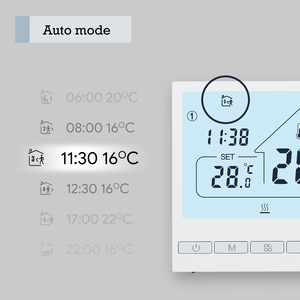 Beok 230V 16A điện dưới sàn sưởi ấm điều khiển nhiệt độ kỹ thuật số thông minh nhiệt - Product Image 6