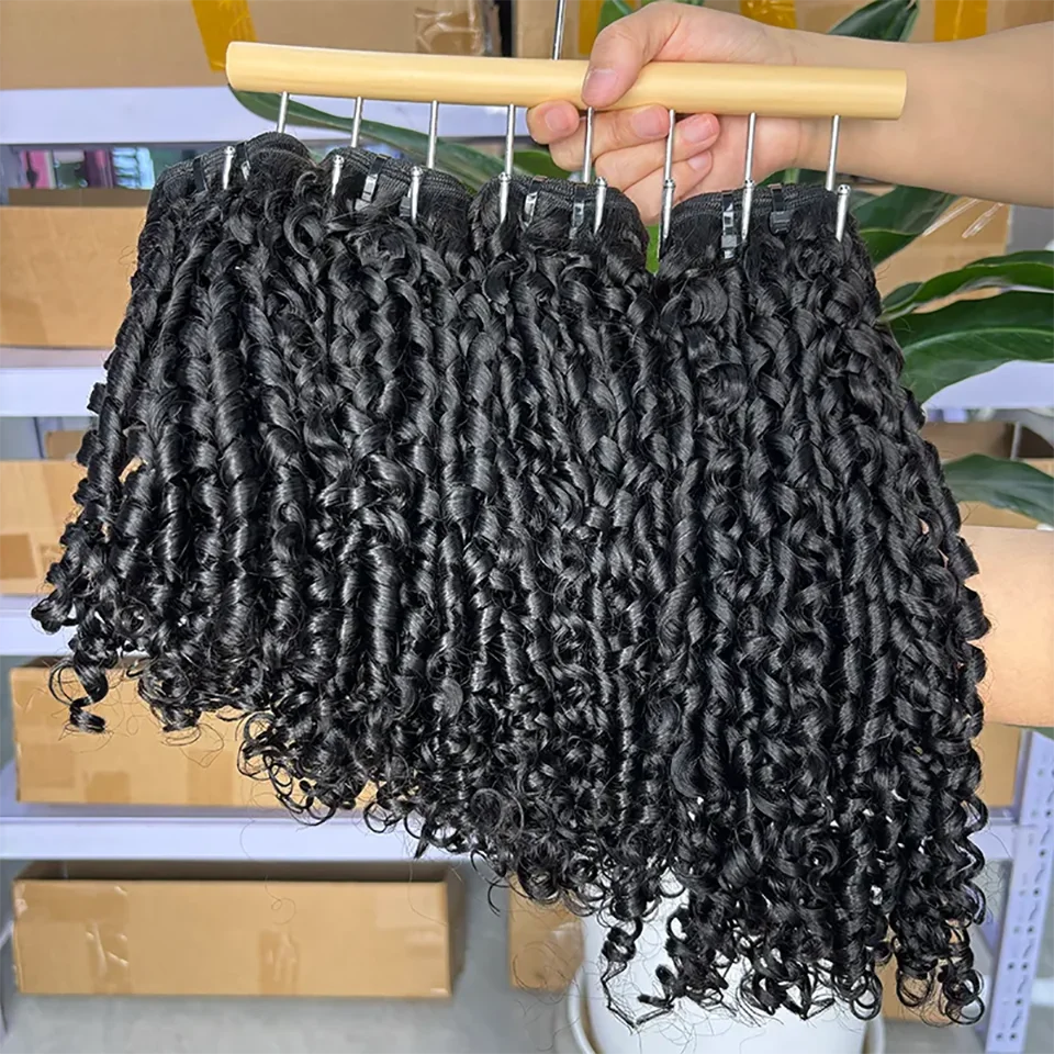 Pixie naturel bouclé