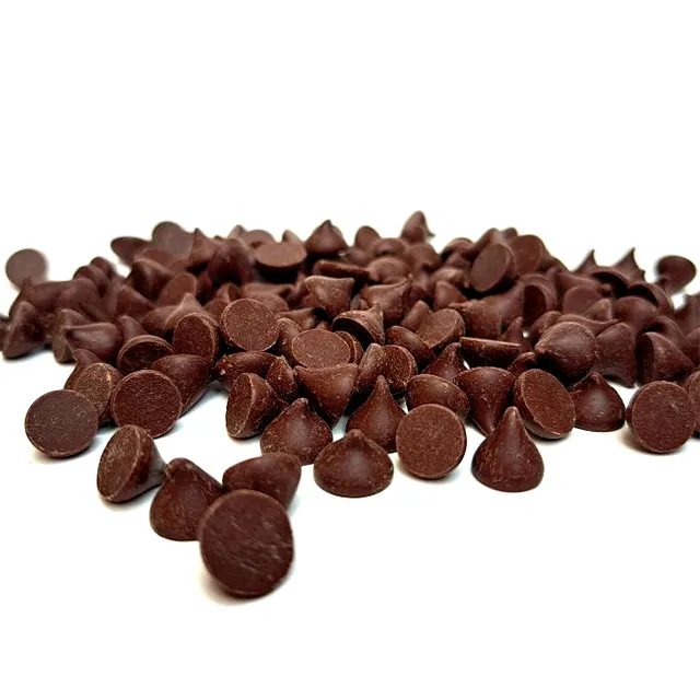 Chips de Chocolate orgánico oscuro, monedas de Cacao con caña de azúcar de Perú, excelente calidad, venta al por mayor, 65%, 70%