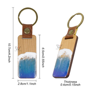 Saf ahşap Hawaii Surfboard tasarım boyalı dalga tasarımı ile reçine epoksi anahtarlık yapay sanat çanta etiketi - Product Image 5