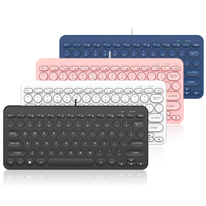 Teclado de teclado redondo directo de fábrica, teclado de escritorio con cable, teclado de oficina con cable - Product Image 5