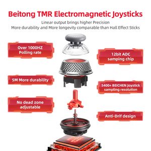 Toptan BEITONG KP40 kablosuz denetleyici TMR joystick ve salon tetikler denetleyici PC NS mobil TV anahtarı için - Product Image 5