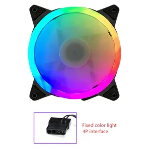 Herder 120mm RGB 4pin bilgisayar soğutma fanı renkli LED oyun PC hayranları için plastik soğutucu ile bilgisayar kasası - Product Image 3
