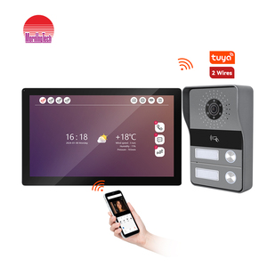 Villa veya daireler için 1024 P kamera görsel kapı zili ile 7 inç dokunmatik ekran görüntülü kapı telefonu interkom - Product Image 1