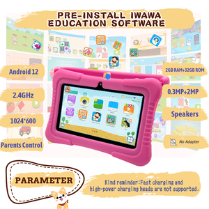 Tốt Nhất Bán <span class=keywords><strong>7</strong></span>-Inch Iwawa Trẻ Em Tablet PC Quad Core Với 1024X600 Độ Phân Giải Chức Năng Học Tập Giáng Sinh Màu Đen Món Quà Ngày Valentine - Product Image 6