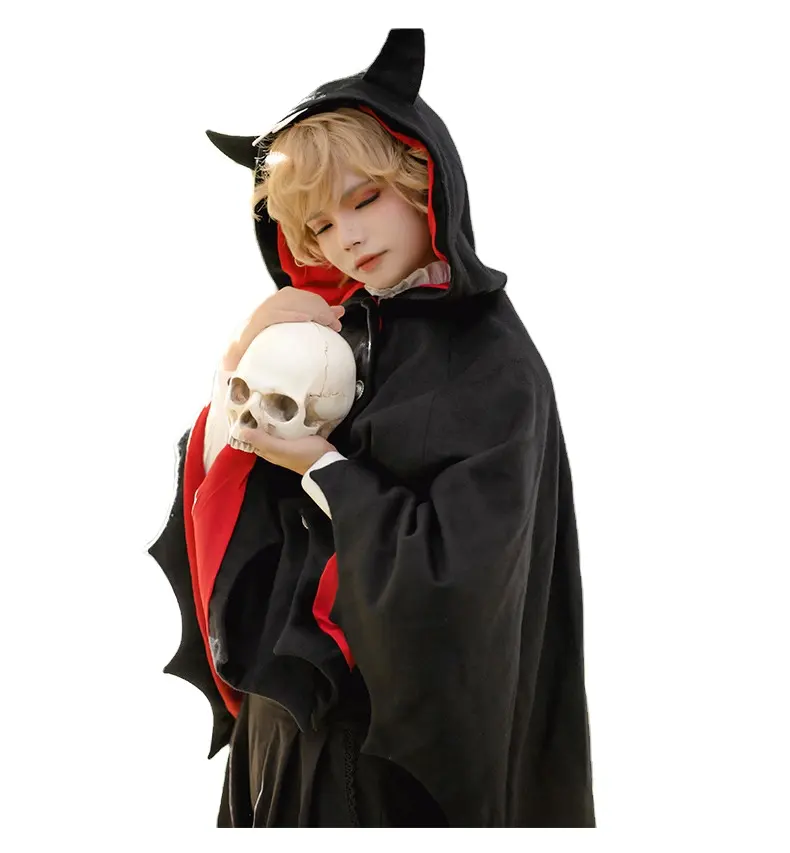Costume de vampire chauve-souris noire pour enfant, déguisement d'halloween, cape pour garçon, nouvelle collection