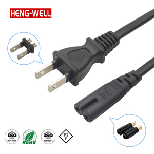 สายไฟ2ขาสำหรับคอมพิวเตอร์มาตรฐาน IEC C7 110V จากญี่ปุ่น - Product Image 1
