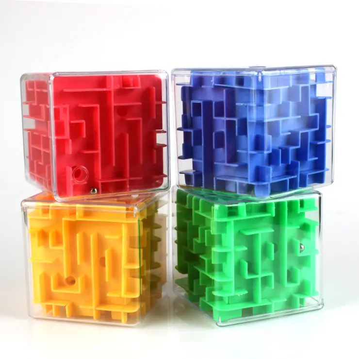 Giocattolo educativo 3D labirinto cubo magico a sei facce Puzzle a rotolamento gioco per bambini giocattolo educativo