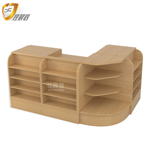 小型免费组合店接待台白色木质专属便利店收银台超市收银台 - Product Image 3