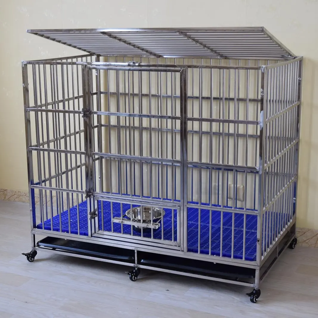 Pet Crates Strong Metal Iron Small Size Stainless Steel Kennels Foldable Dog Cages