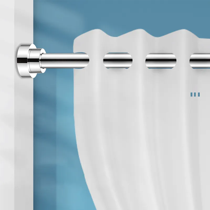調節可能なバスルーム伸縮ロッドステンレス鋼シャワーカーテンポールロッド工場価格ホット販売