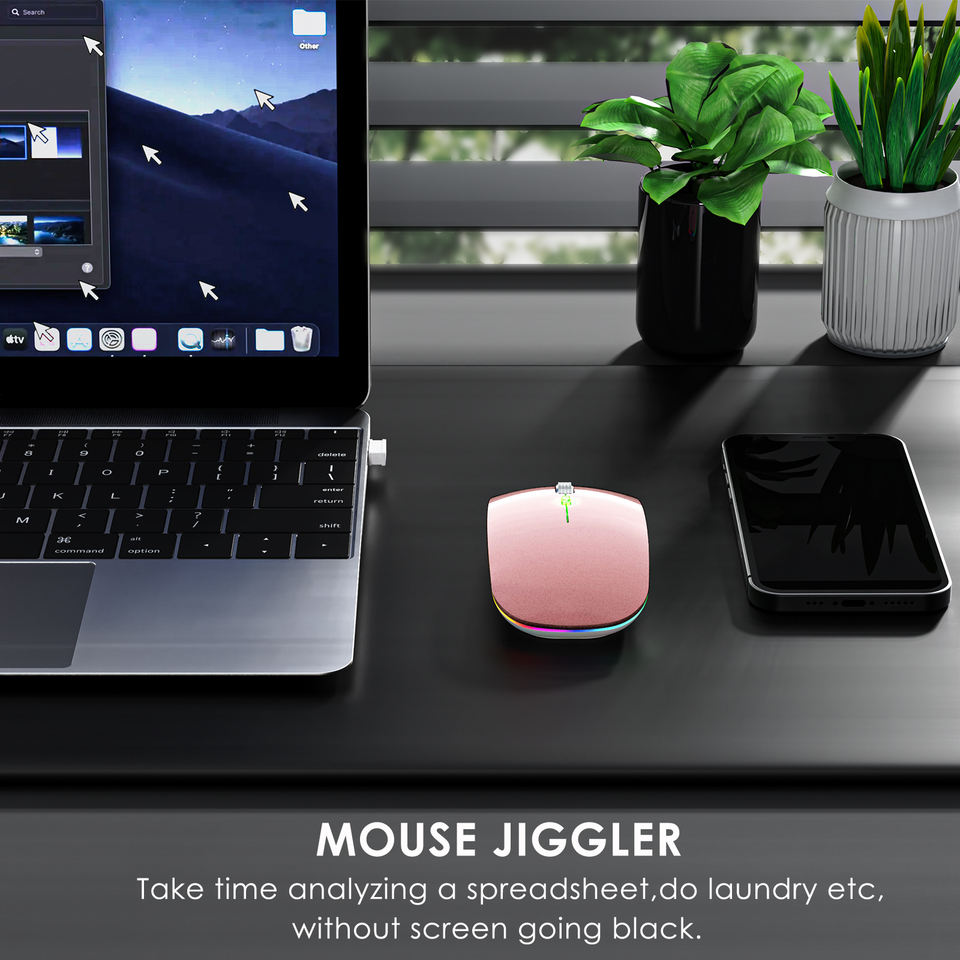 Auto Clicker Mouse Automatic Mouse Jiggler Wireless for Laptop MAC PC Mobile Phone Tablet